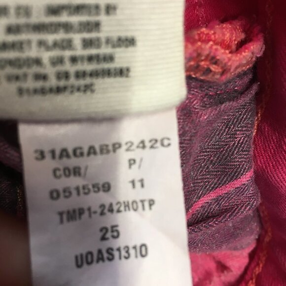 Pilcro and the Letterpress Stet Fit Cuffed Pink Shorts Size 25 - Picture 11 of 11